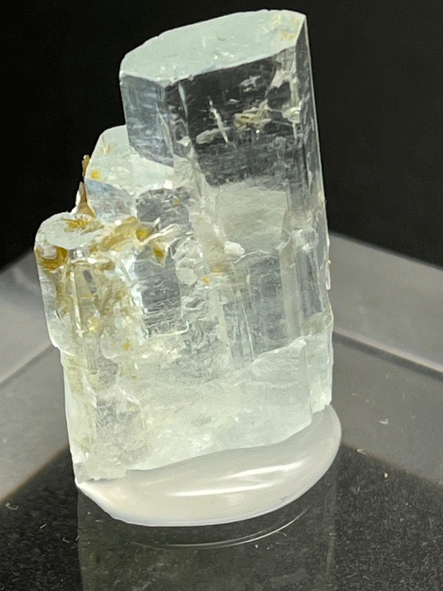 Aquamarin Kristall auf Feldspat aus Pakistan (7g) - crystal paradise