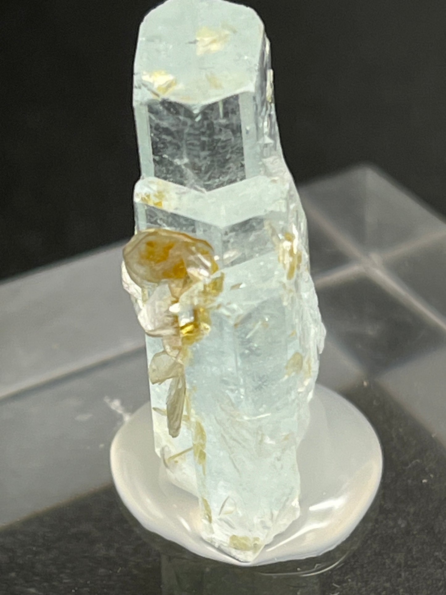 Aquamarin Kristall auf Feldspat aus Pakistan (7g) - crystal paradise