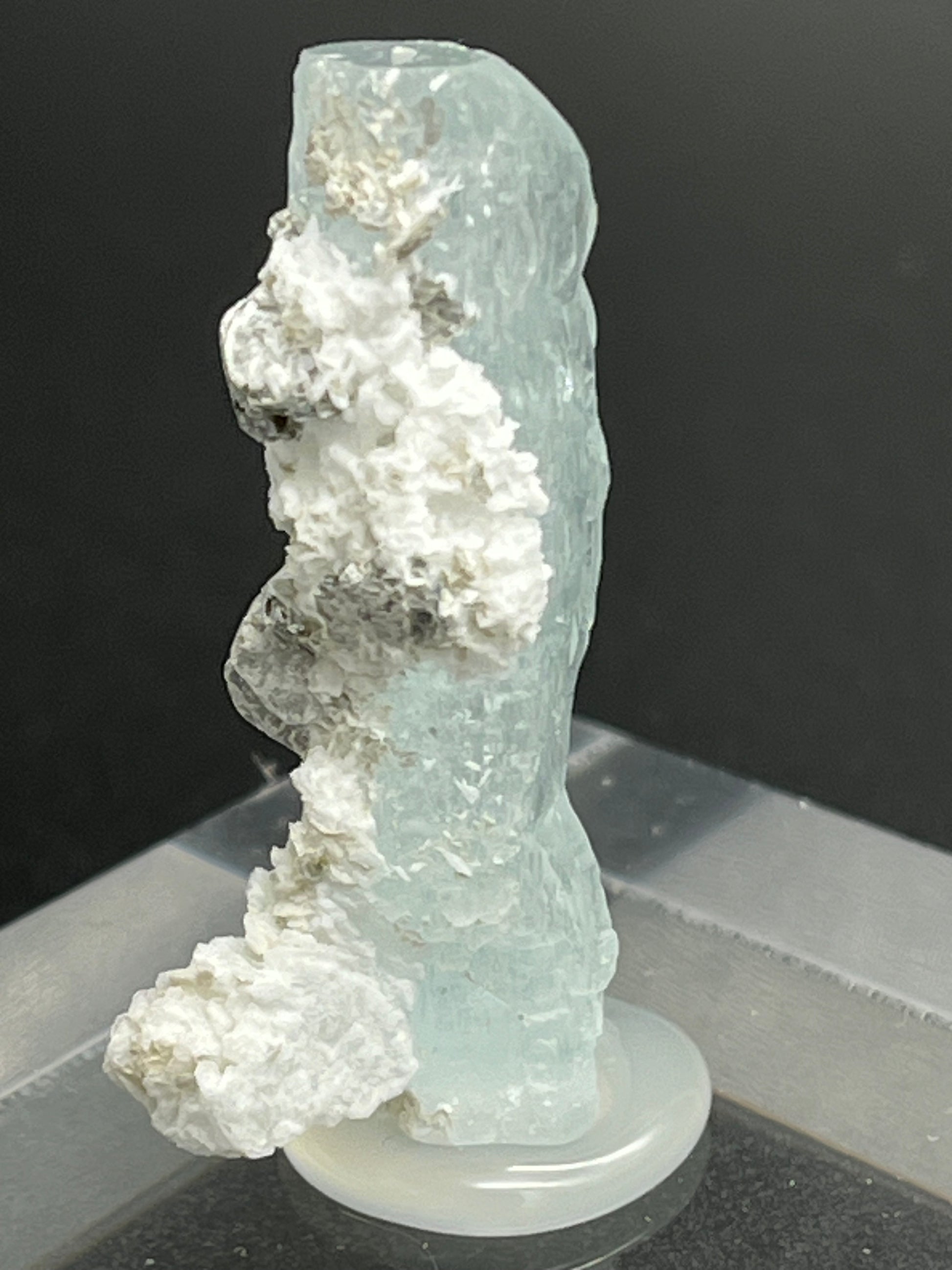 Aquamarin Kristall auf Feldspat aus Pakistan (9g) - crystal paradise