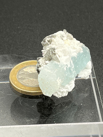 Aquamarin Kristall auf Feldspat aus Pakistan (18g) - crystal paradise