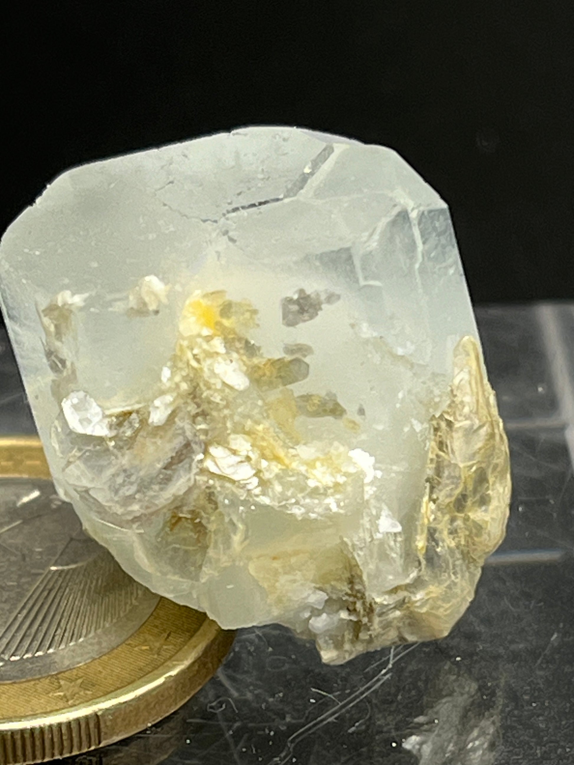 Aquamarin Kristall auf Feldspat aus Pakistan (11g) - crystal paradise