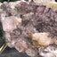 Violetter Fluorit aus Mexiko mit weissen und gelben Quarz Anlagerungen (58g) - Stufe mit schönen Fluoritwürfeln - crystal paradise