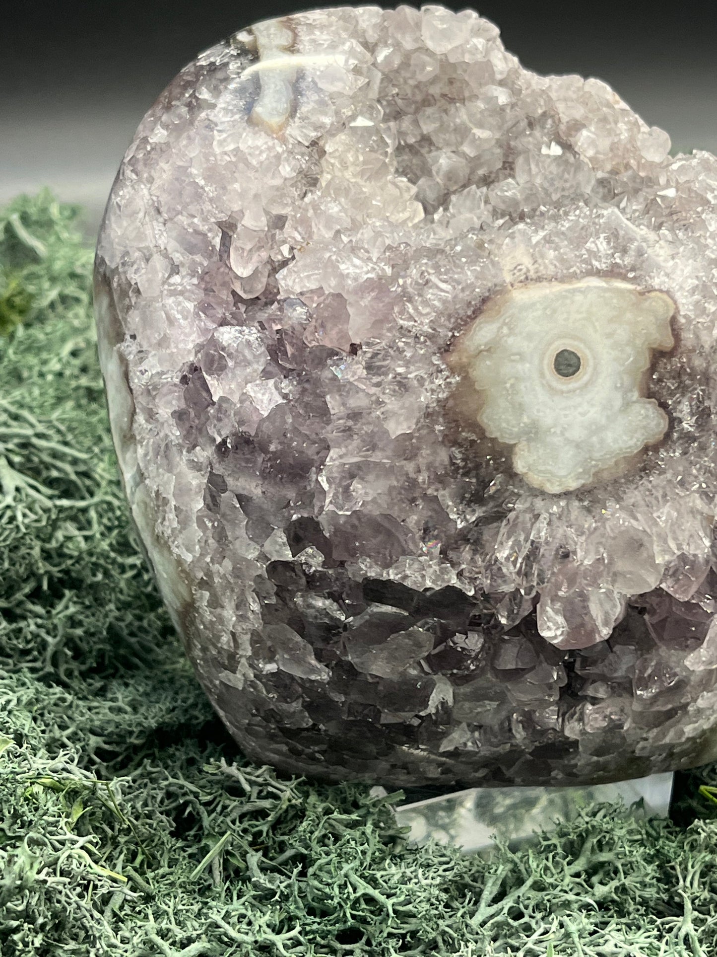 Achatisierter Amethyst Druse aus Uruguay (1191g) - schöne Achatblume und Druzybildung - crystal paradise