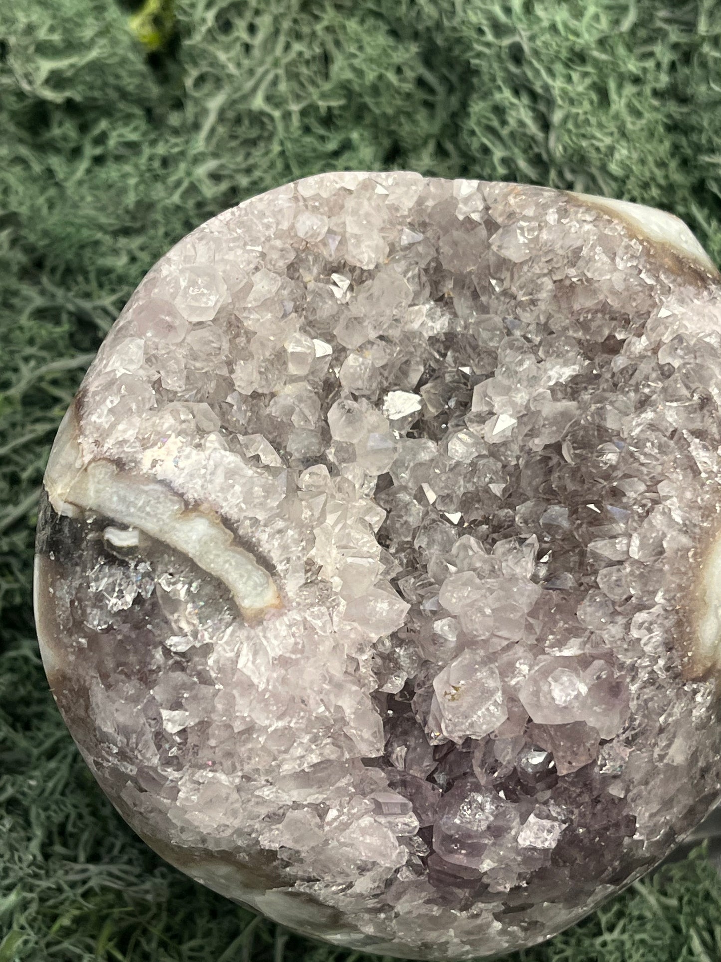 Achatisierter Amethyst Druse aus Uruguay (1191g) - schöne Achatblume und Druzybildung - crystal paradise