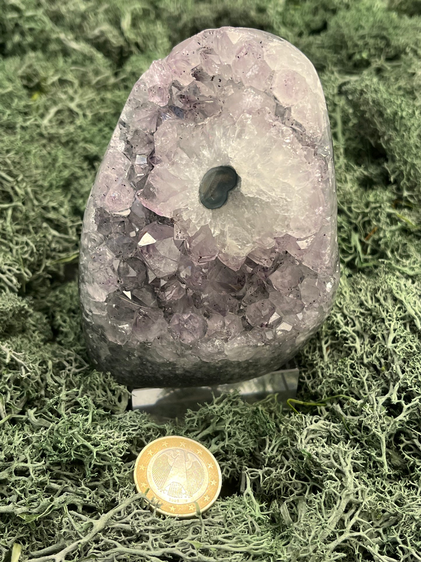 Achatisierter Amethyst Druse aus Uruguay (678g) - schöne achatisierte Blume - crystal paradise