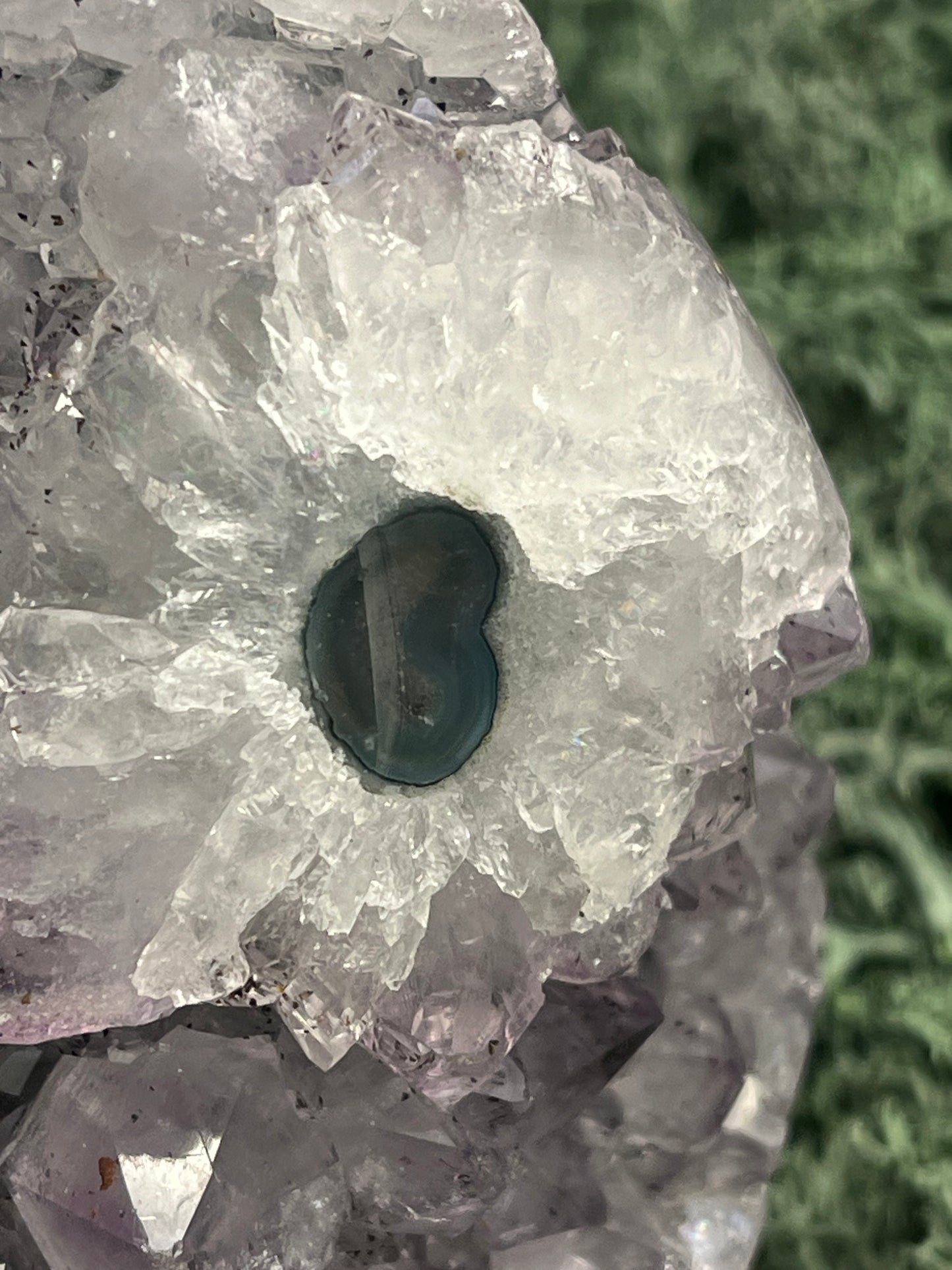 Achatisierter Amethyst Druse aus Uruguay (678g) - schöne achatisierte Blume - crystal paradise