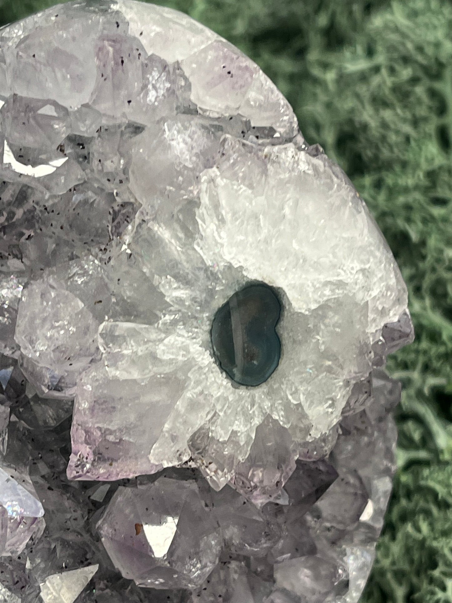 Achatisierter Amethyst Druse aus Uruguay (678g) - schöne achatisierte Blume - crystal paradise