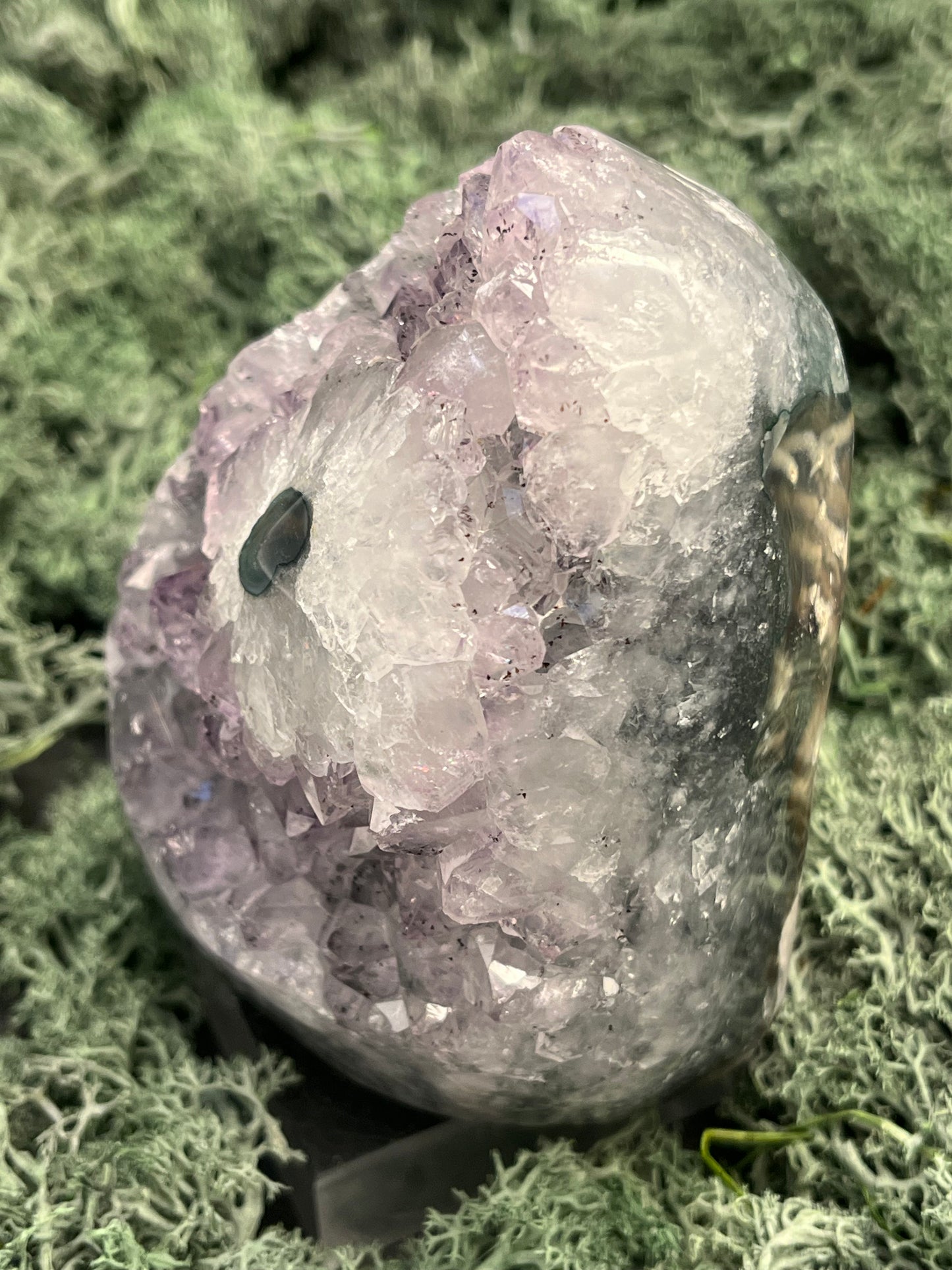 Achatisierter Amethyst Druse aus Uruguay (678g) - schöne achatisierte Blume - crystal paradise