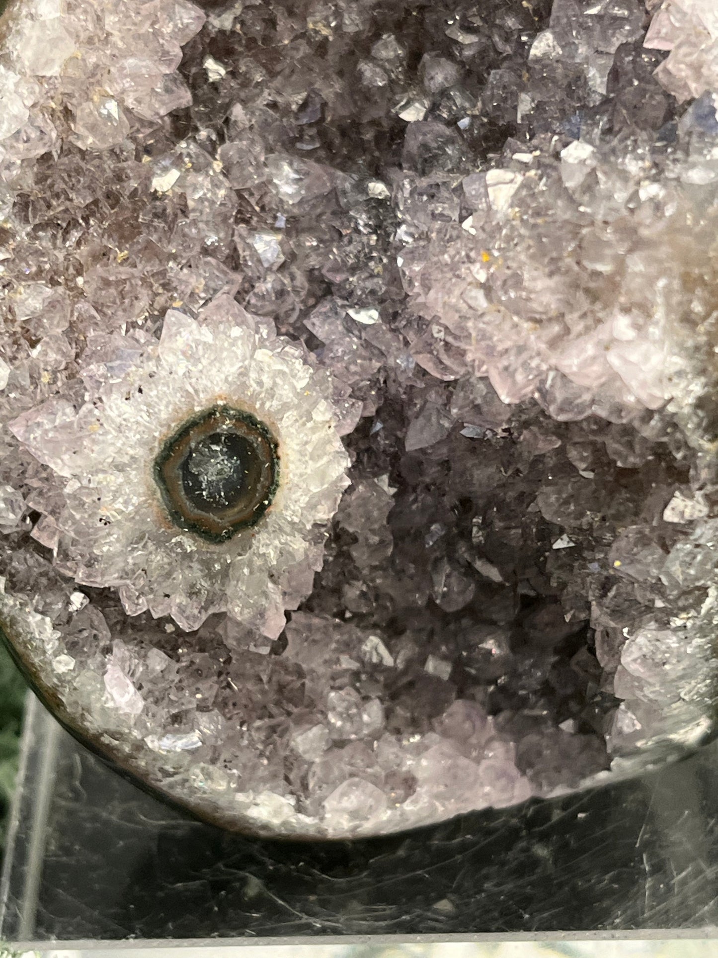 Achatisierter Amethyst Druse aus Uruguay (230g) - schöne Achatblume - crystal paradise