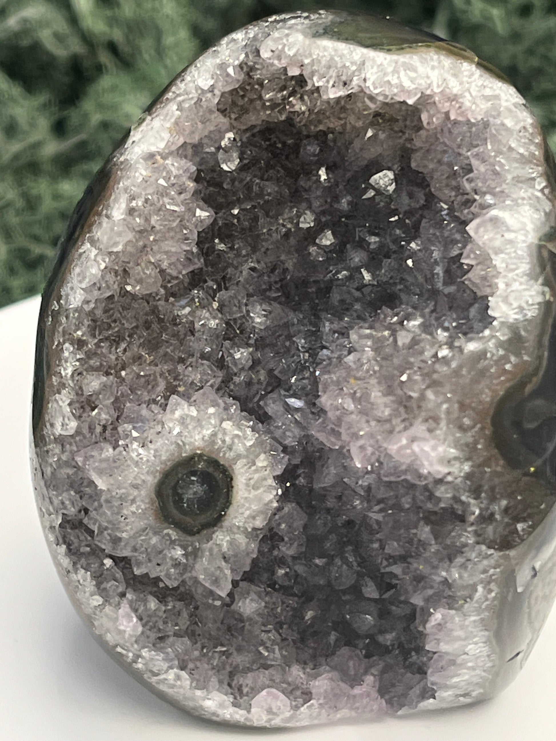 Achatisierter Amethyst Druse aus Uruguay (230g) - schöne Achatblume - crystal paradise