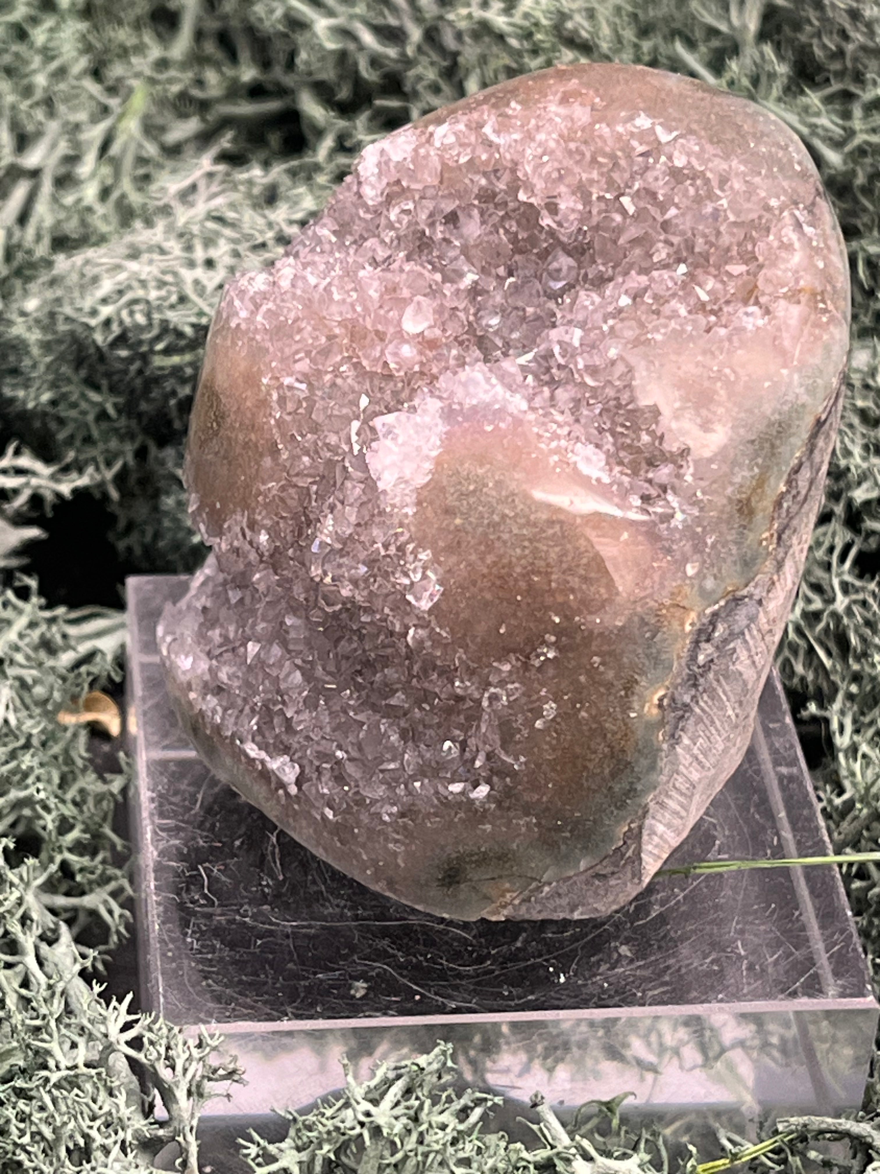 Achatisierter Amethyst Druse aus Uruguay (155g) - helle Amethyste - crystal paradise