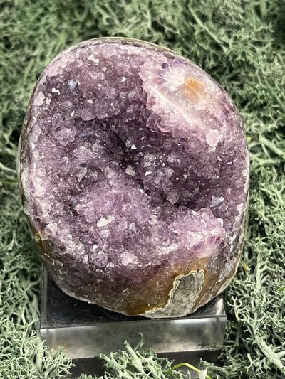 Achatisierte Amethyst Druse aus Uruguay (294g) - schöne Achatisierung und Druzy - crystal paradise