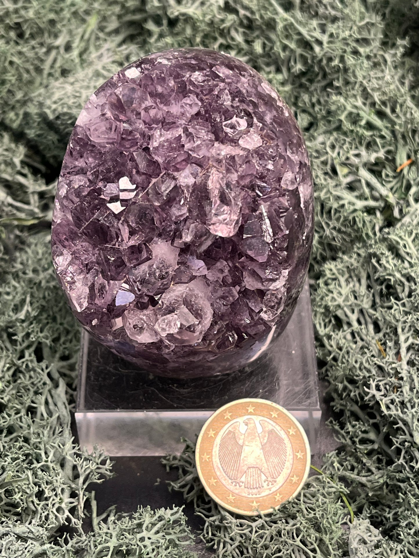 Achatisierte Amethyst Druse aus Uruguay (234g) - schöne dunkle Kristalle - crystal paradise