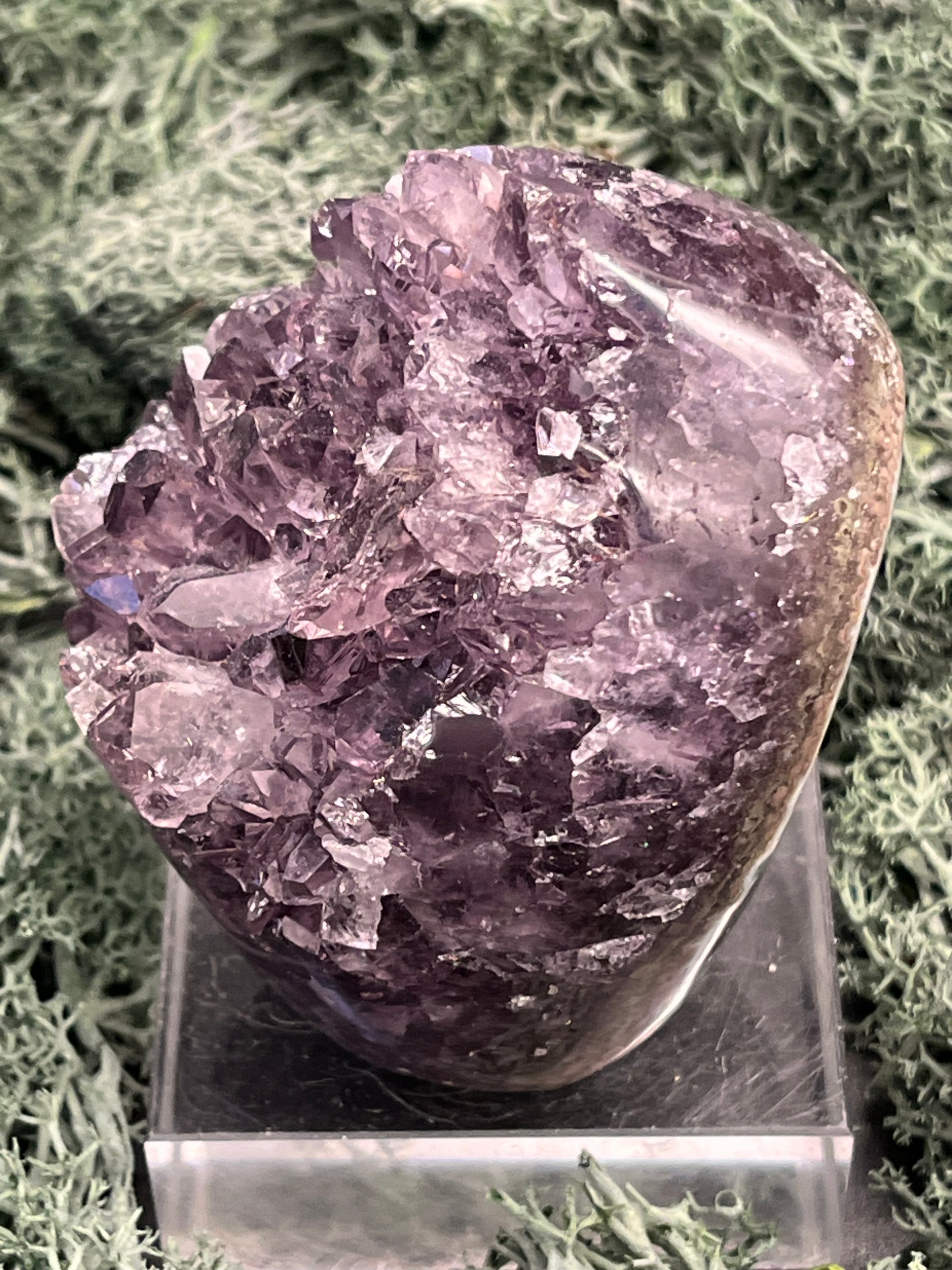 Achatisierte Amethyst Druse aus Uruguay (234g) - schöne dunkle Kristalle - crystal paradise