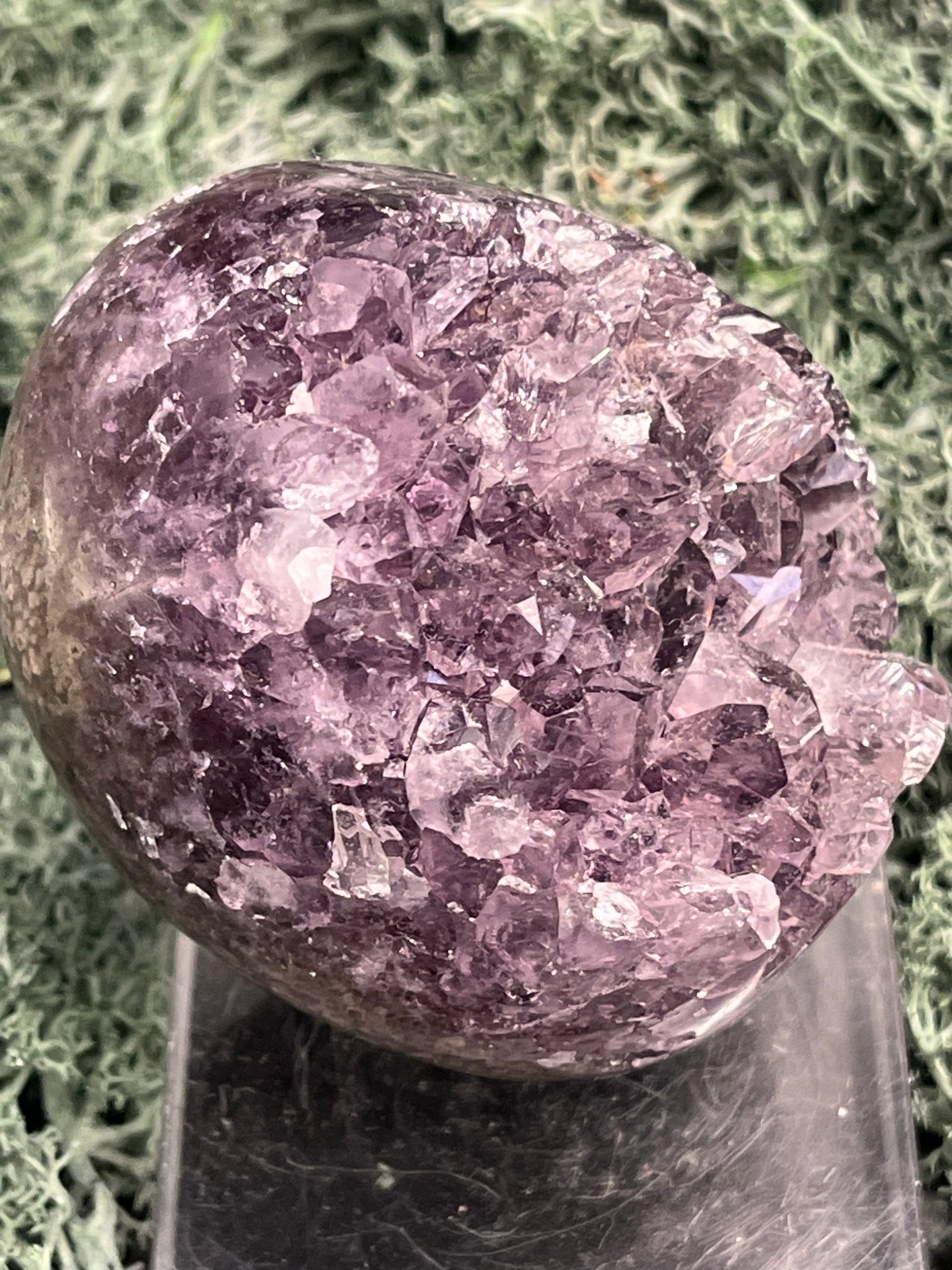 Achatisierte Amethyst Druse aus Uruguay (234g) - schöne dunkle Kristalle - crystal paradise