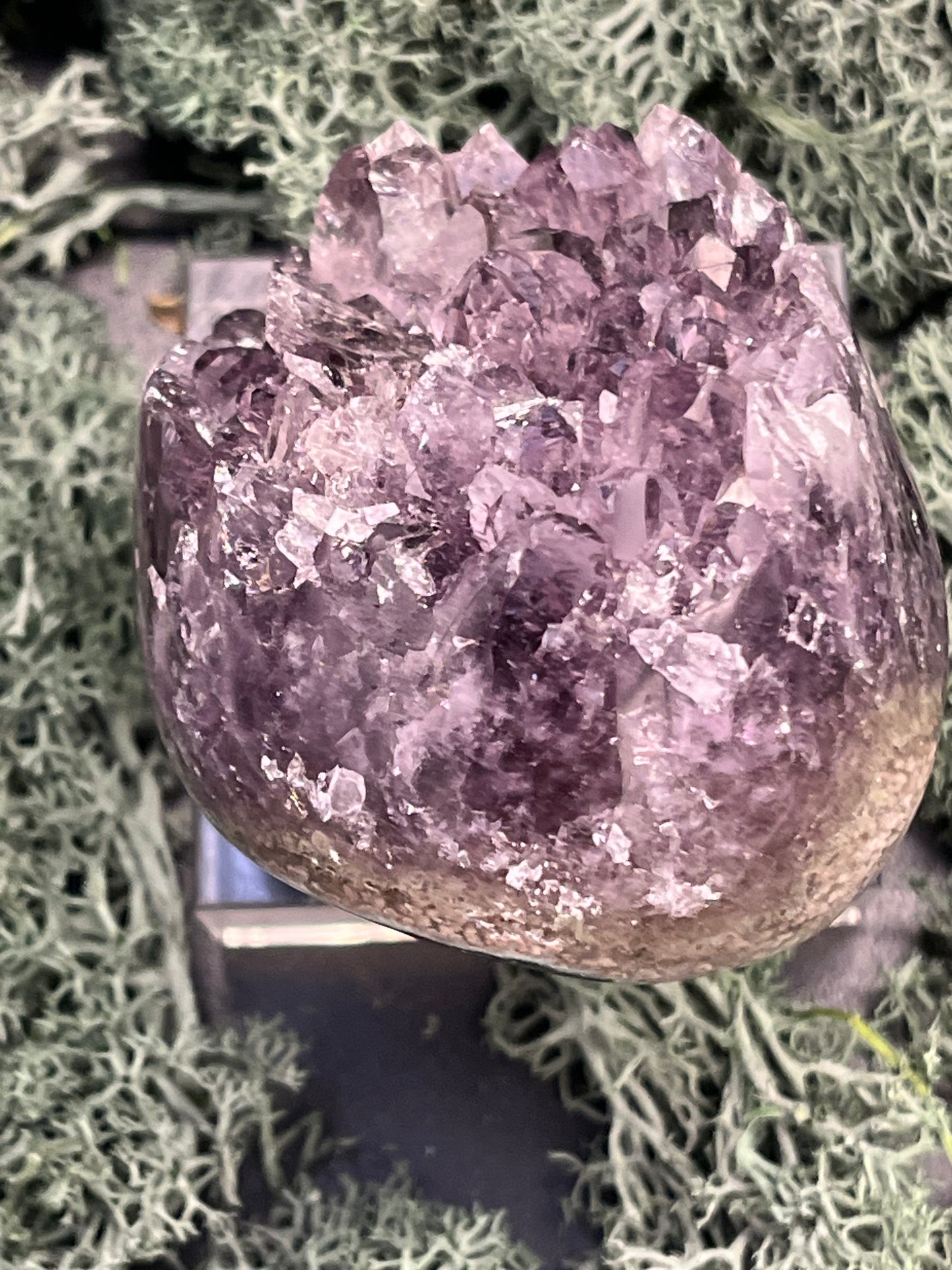 Achatisierte Amethyst Druse aus Uruguay (234g) - schöne dunkle Kristalle - crystal paradise