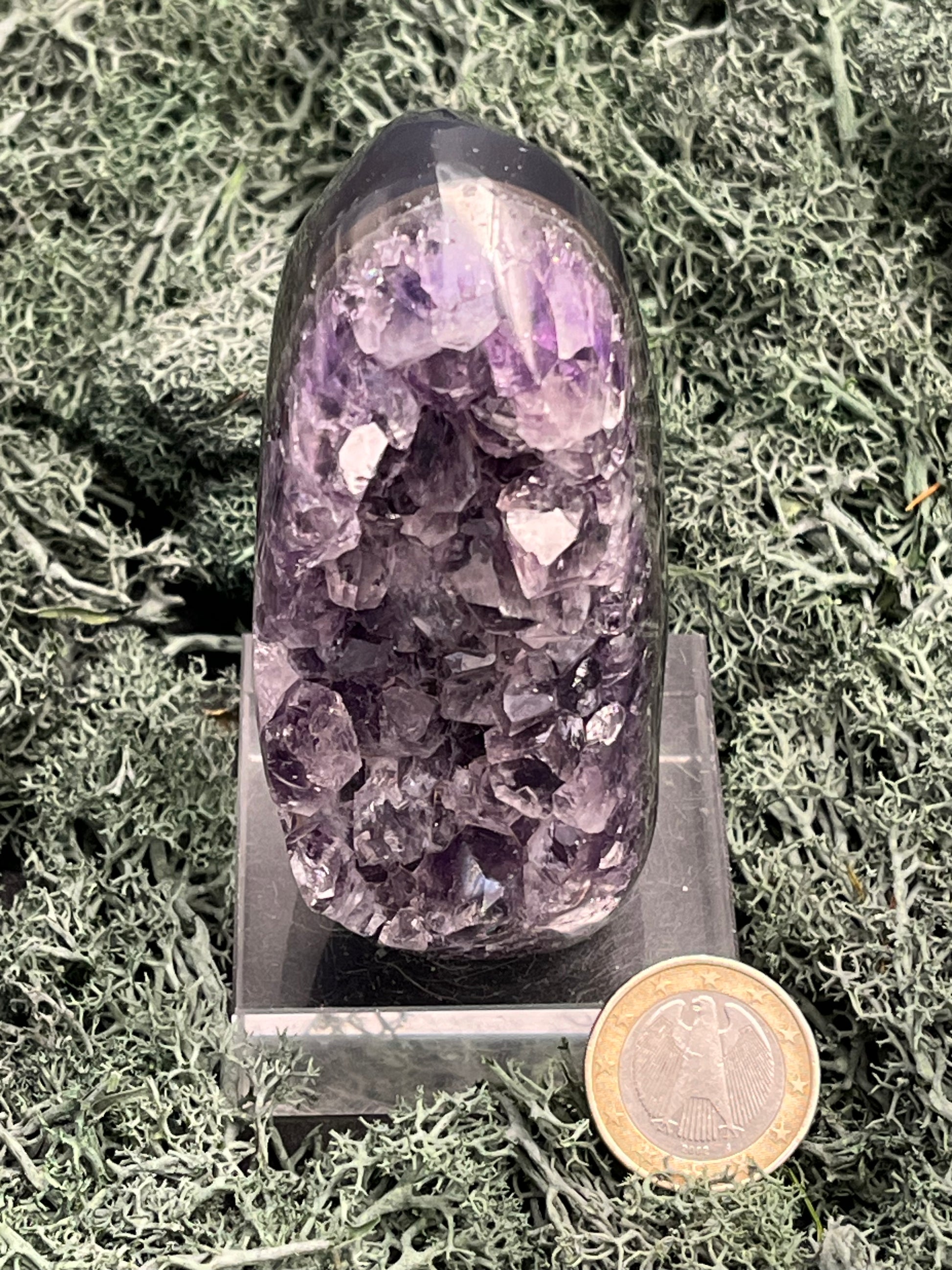 Achatisierte Amethyst Druse aus Uruguay (250g) - schöne dunkle Kristalle - crystal paradise