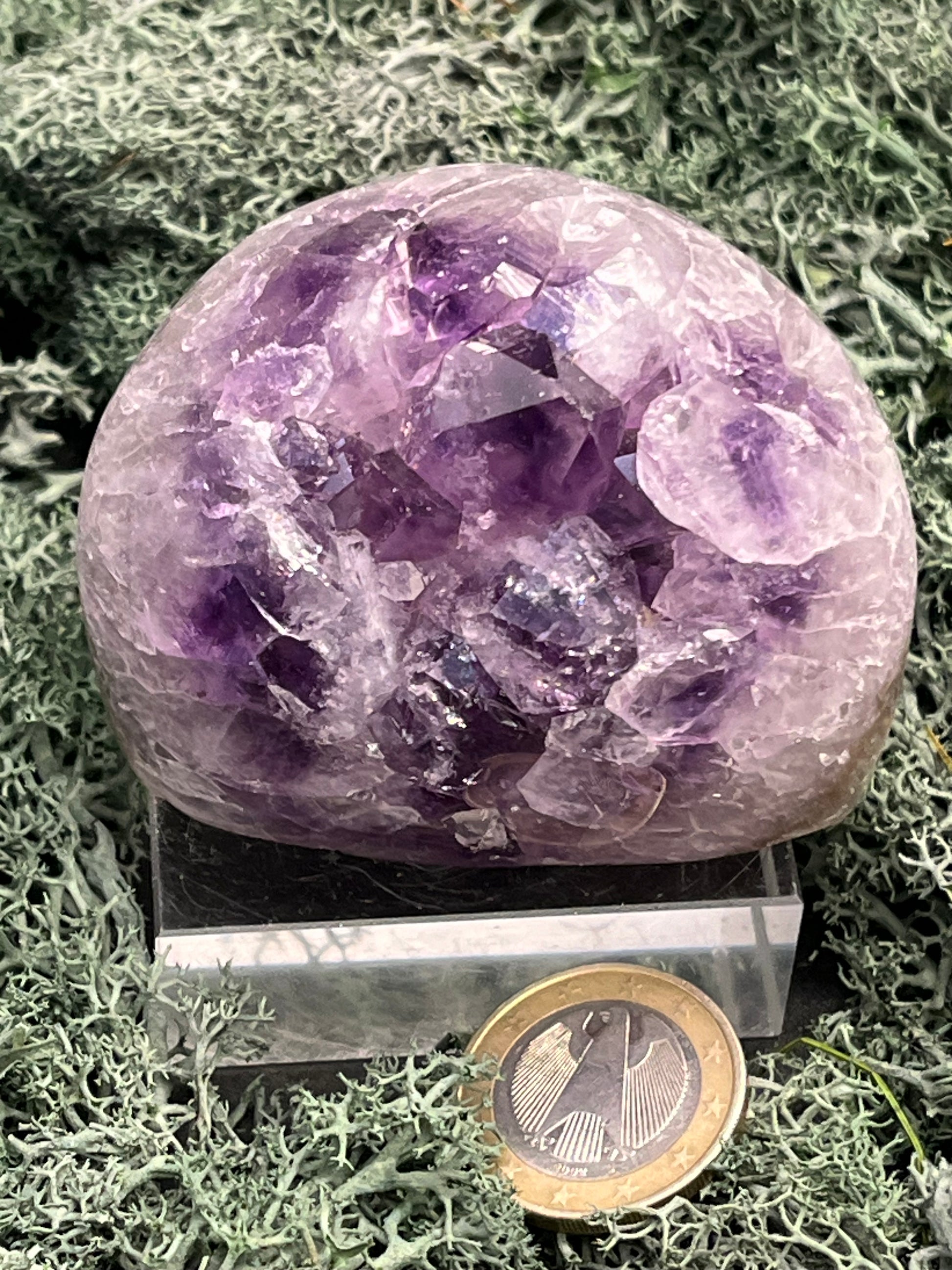 Achatisierte Amethyst Druse aus Uruguay (249g) - schöne dunkle Kristalle - crystal paradise