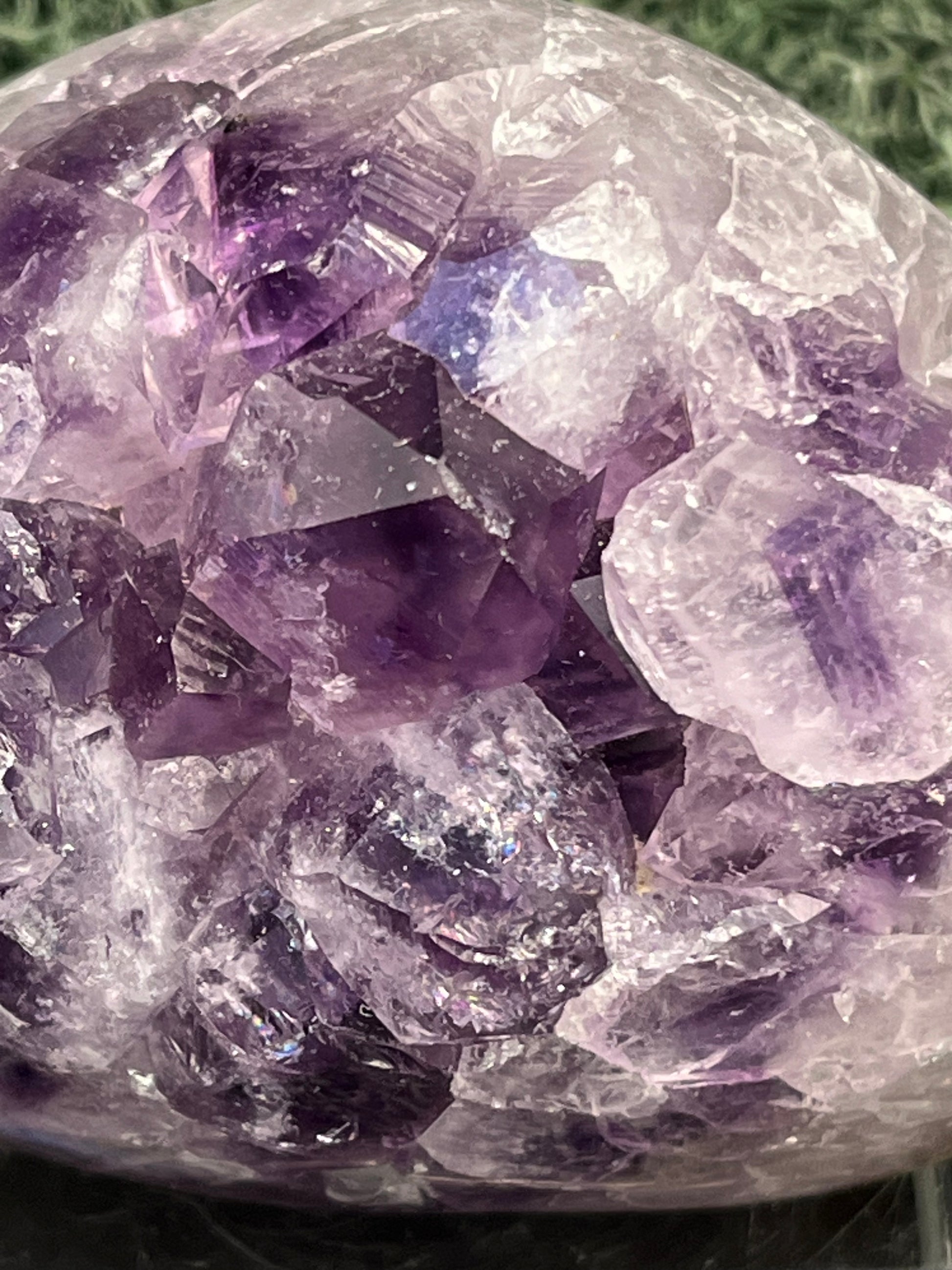 Achatisierte Amethyst Druse aus Uruguay (249g) - schöne dunkle Kristalle - crystal paradise