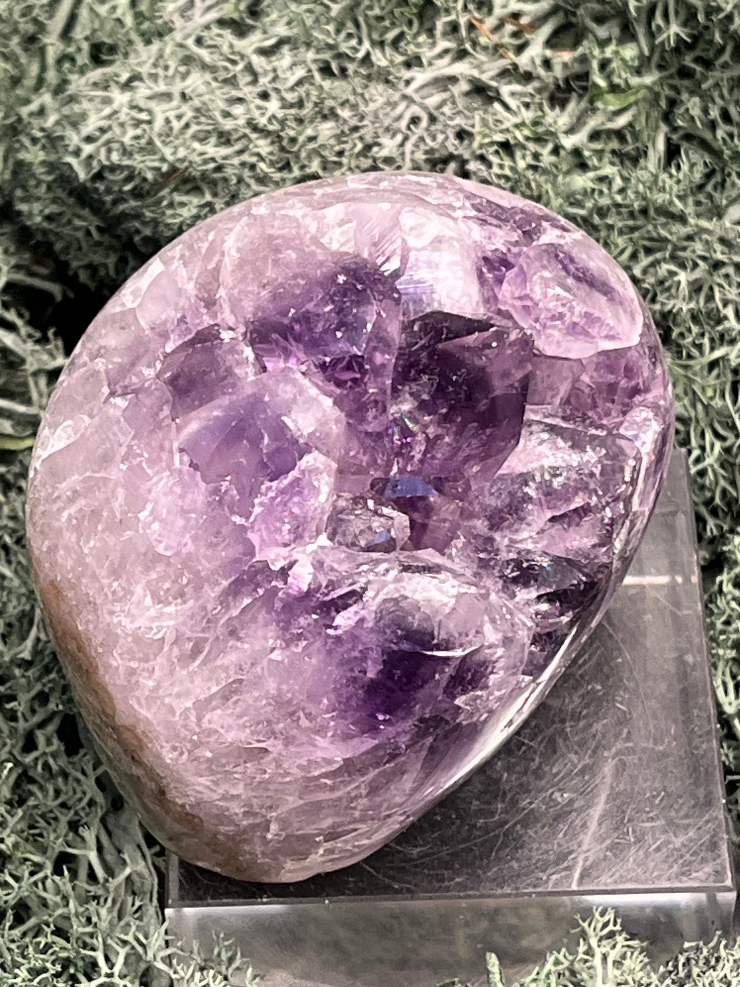 Achatisierte Amethyst Druse aus Uruguay (249g) - schöne dunkle Kristalle - crystal paradise