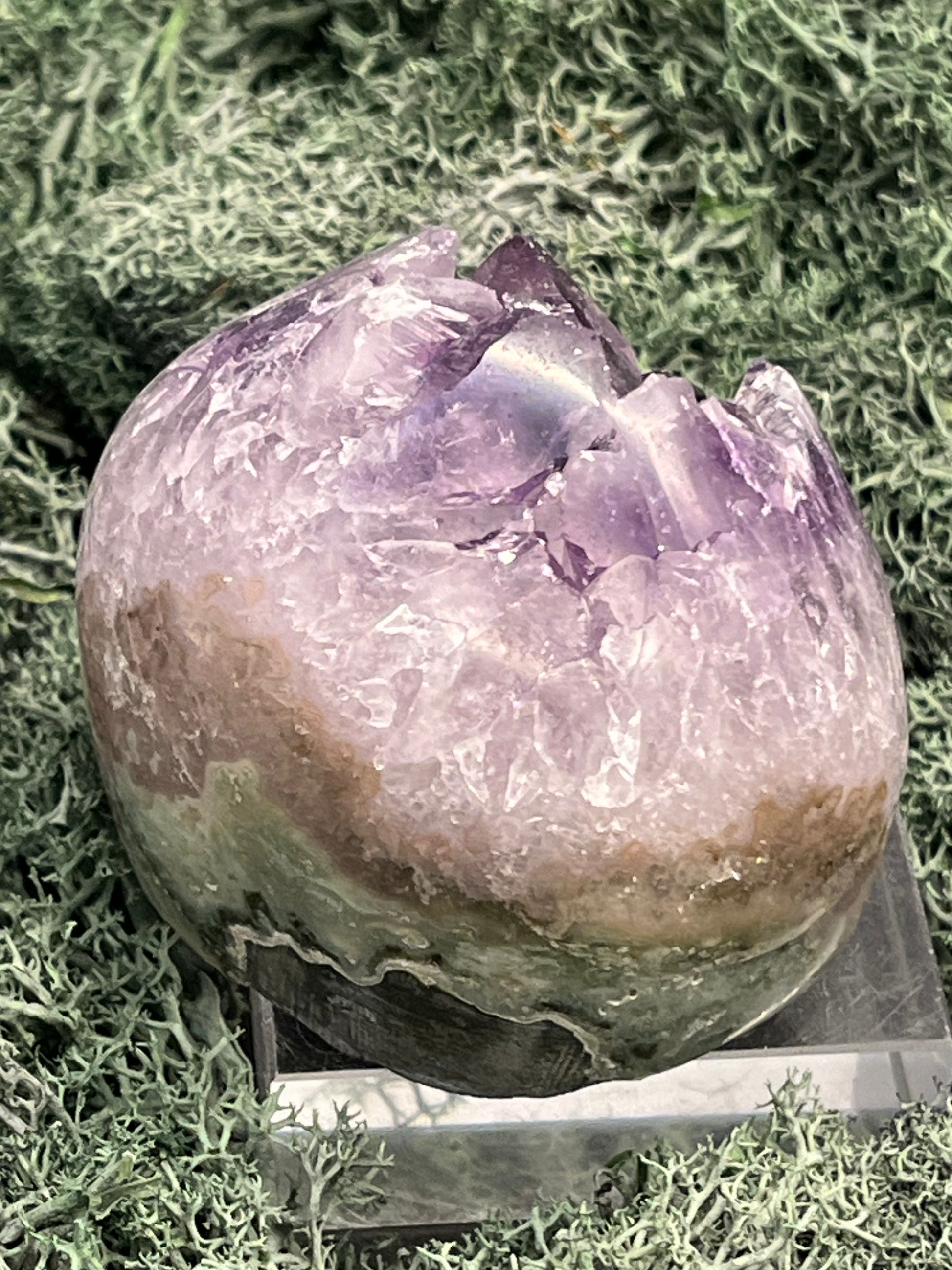 Achatisierte Amethyst Druse aus Uruguay (249g) - schöne dunkle Kristalle - crystal paradise