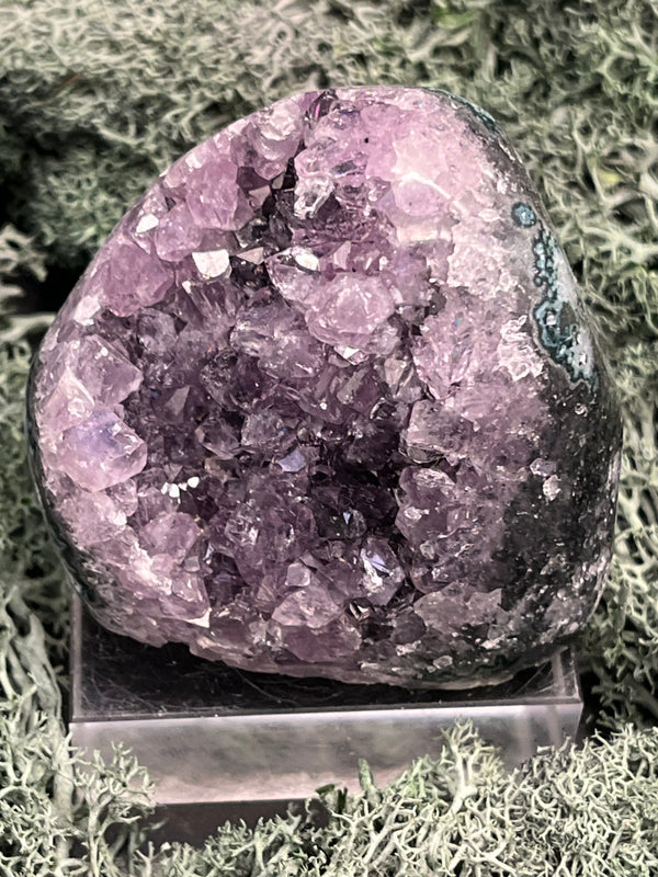 Agate Amethyst Druse from Uruguay (173g) - beautiful dark crystals and druzy