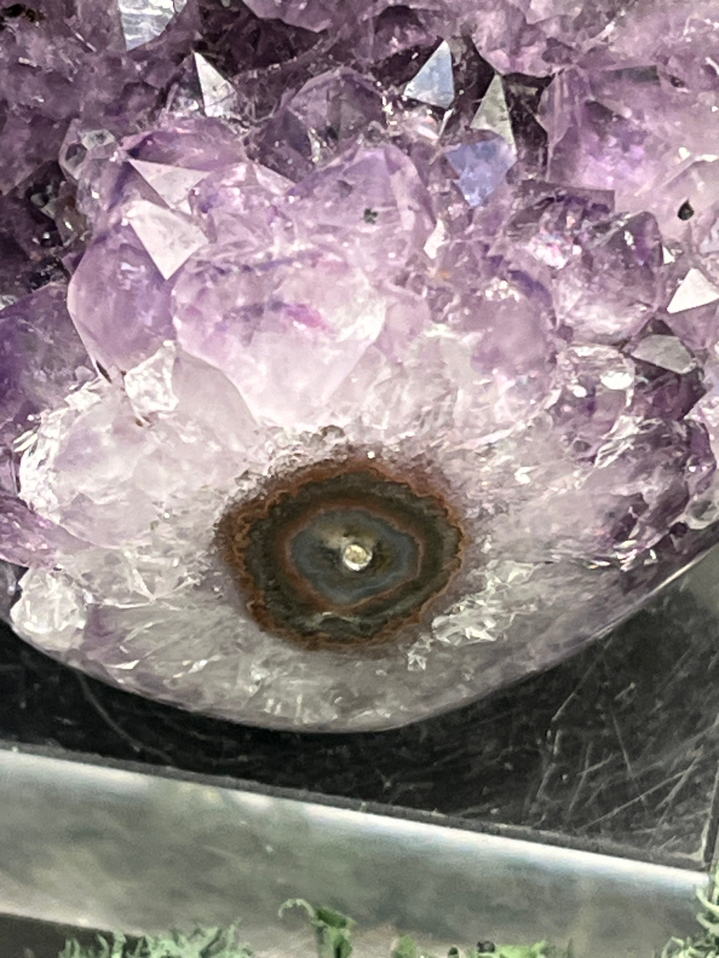 Achatisierte Amethyst Druse aus Uruguay (215g) - schöne Achatblume - crystal paradise