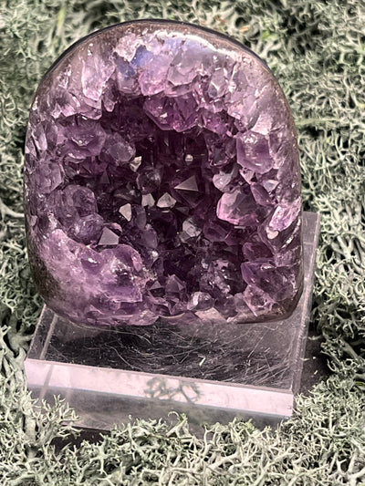 Achatisierte Amethyst Druse aus Uruguay (112g) - schöne dunkle Kristalle - crystal paradise