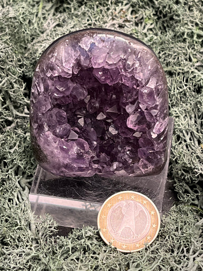 Achatisierte Amethyst Druse aus Uruguay (112g) - schöne dunkle Kristalle - crystal paradise