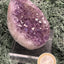 Achatisierte Amethyst Druse aus Uruguay (213g) - schöne hellviolette Kristalle - crystal paradise