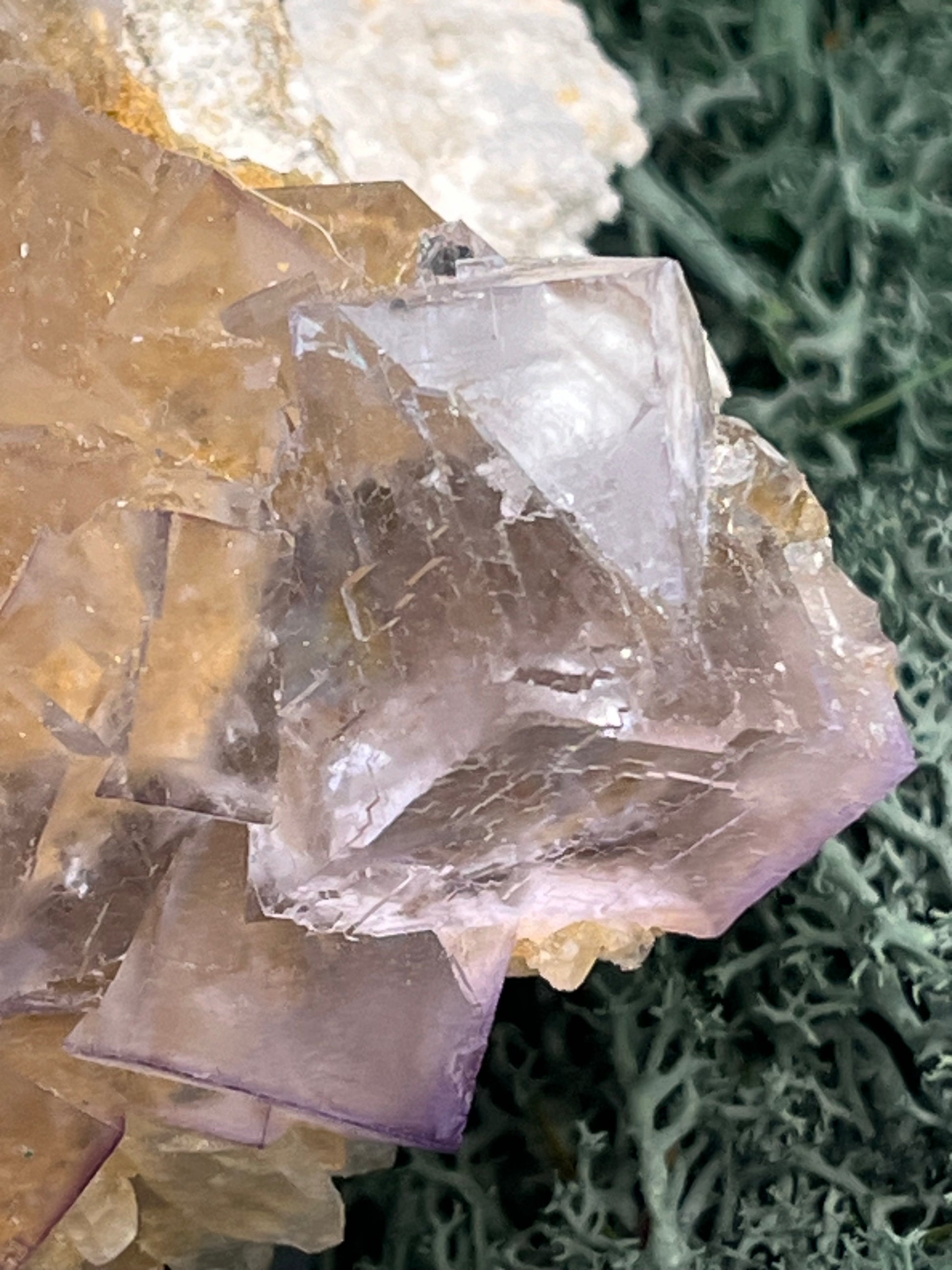 Fluorit Handstufe aus Baluchistan/Pakistan (292g) - schöne helle Kristallwüfel auf Muttergestein - crystal paradise