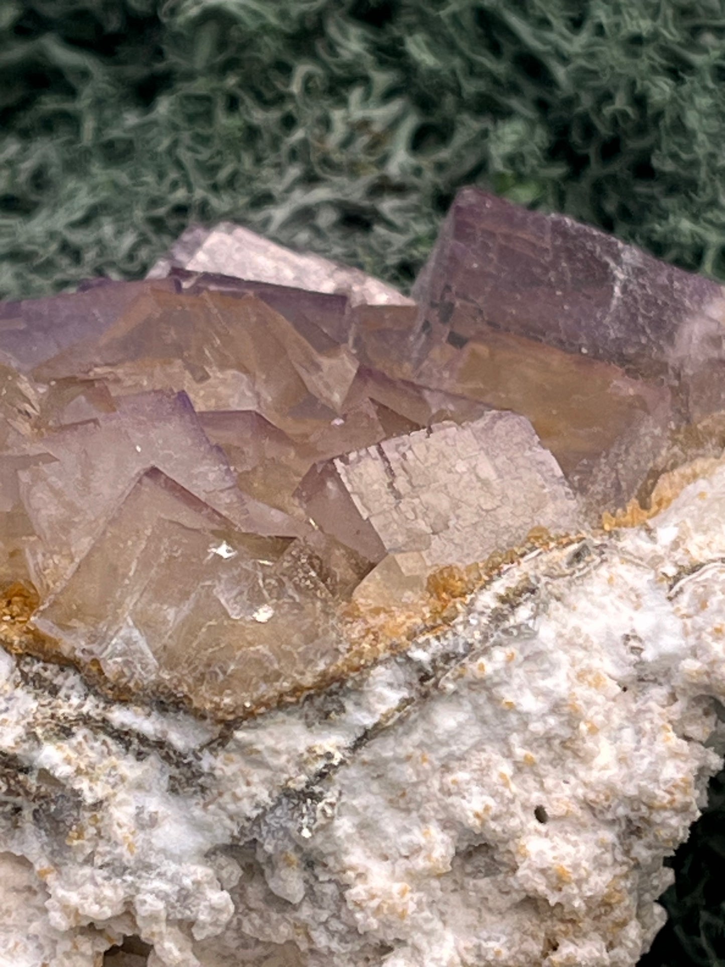 Fluorit Handstufe aus Baluchistan/Pakistan (292g) - schöne helle Kristallwüfel auf Muttergestein - crystal paradise