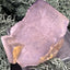 Fluorit Stufe aus Baluchistan/Pakistan (79g) - Stufe mit Barcode-Kristallstruktur und hellem Violett - crystal paradise