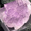 Fluorit Stufe aus Baluchistan/Pakistan (78g) - Stufe mit schöner hellvioletter Barcode Kristallstruktur - crystal paradise