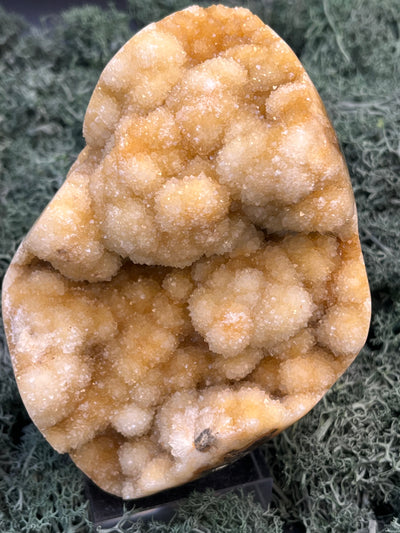 Gold-/beigefarbene Calcit Druzy Freeform aus Pakistan (978g) - super schöne Kugelkristalle und Druzys - crystal paradise