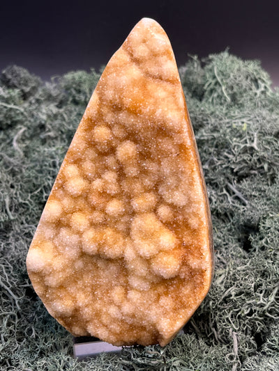 Gold-/beigefarbene Calcit Druzy Freeform aus Pakistan (754g) - super schöne Kugelkristalle und Druzys - crystal paradise