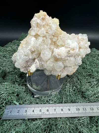 Okenit auf Calcit und Apophyllit Cluster aus Indien (233g) - crystal paradise