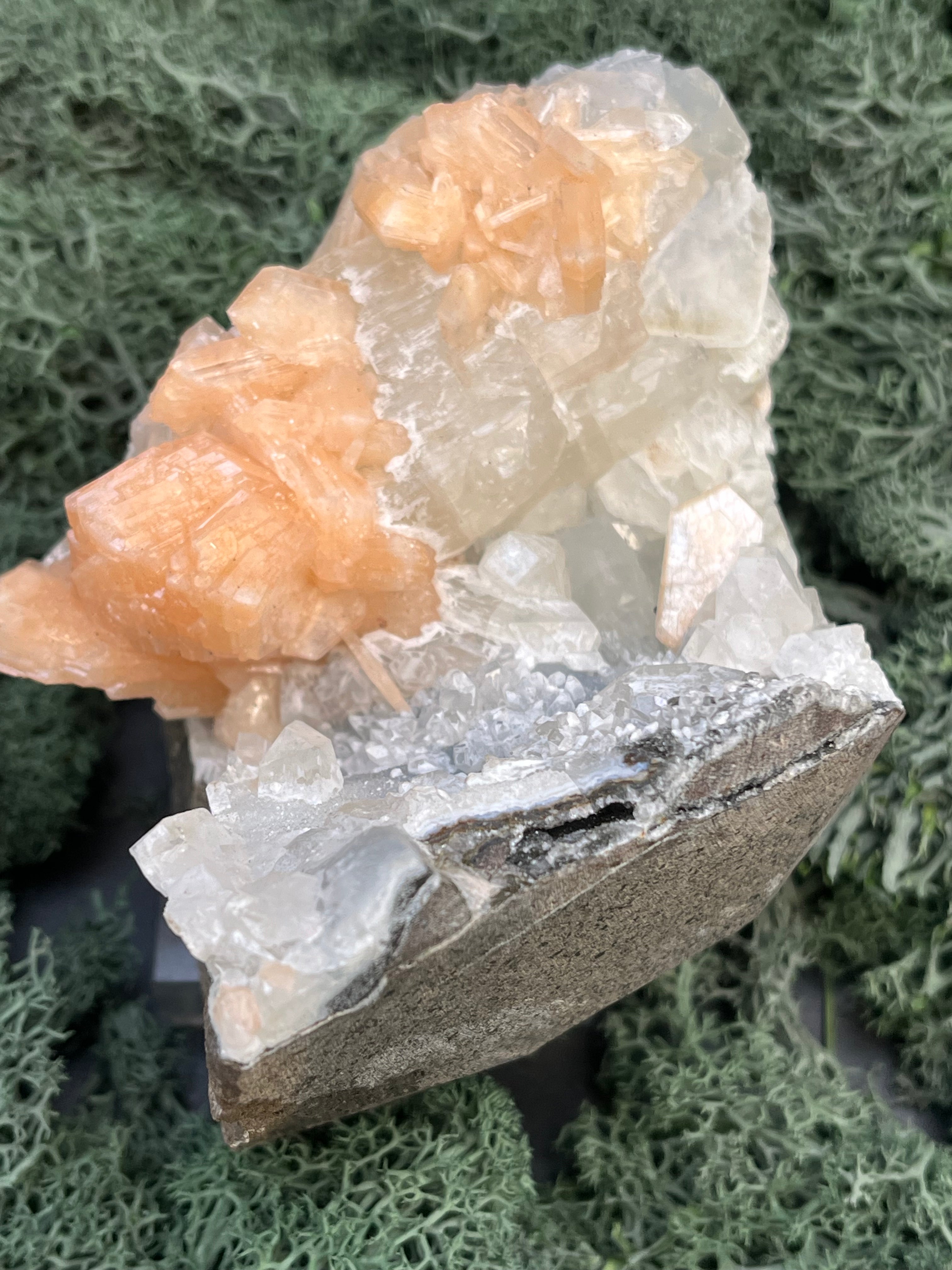 Apophyllit Stilbit Cluster aus Indien (639g) - crystal paradise