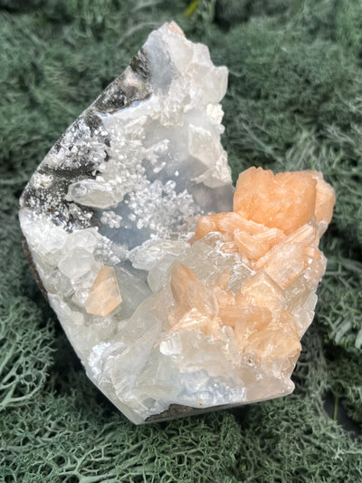 Apophyllit Stilbit Cluster aus Indien (639g) - crystal paradise