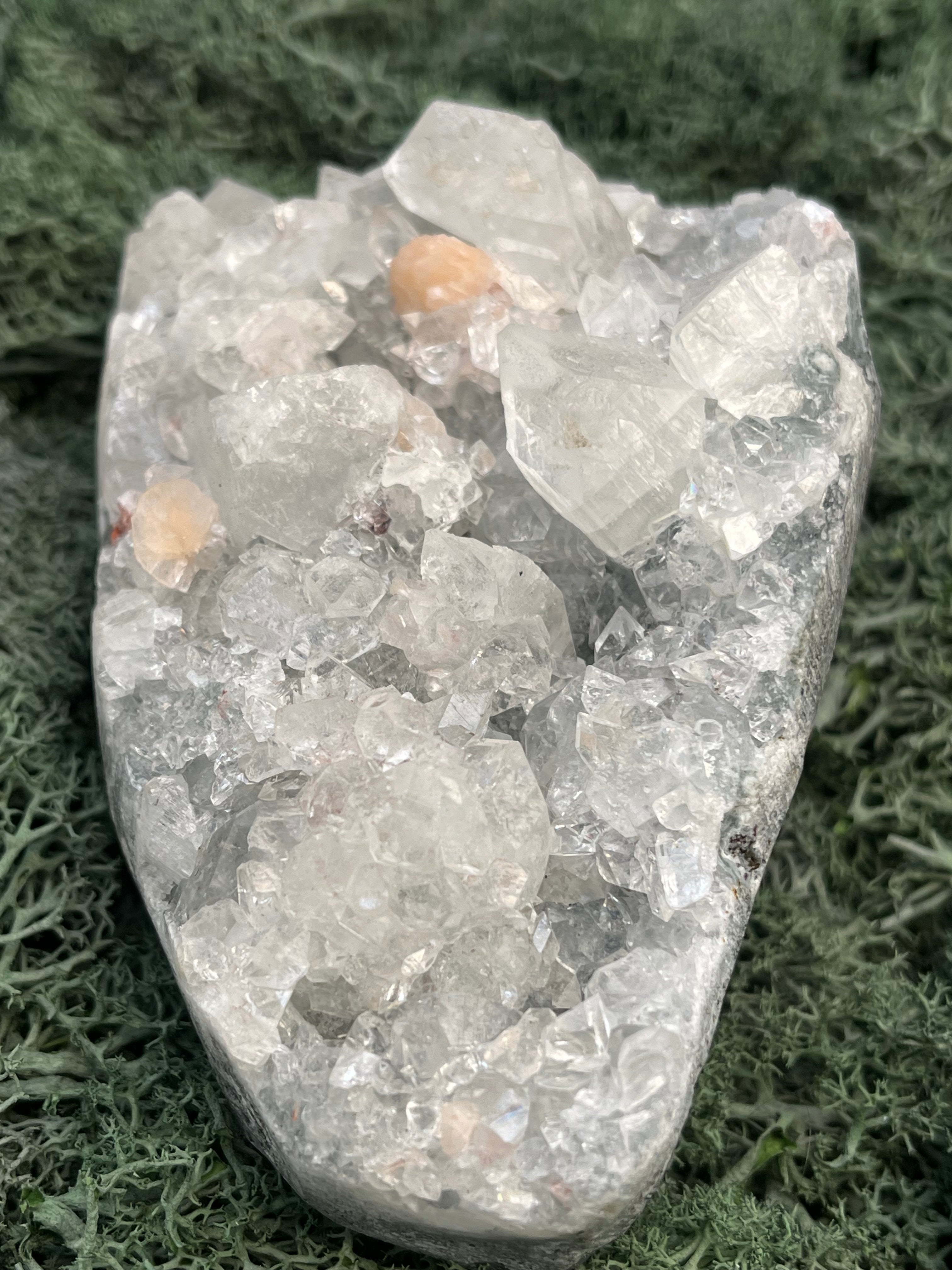 Apophyllit Stilbit Cluster aus Indien (696g) - crystal paradise