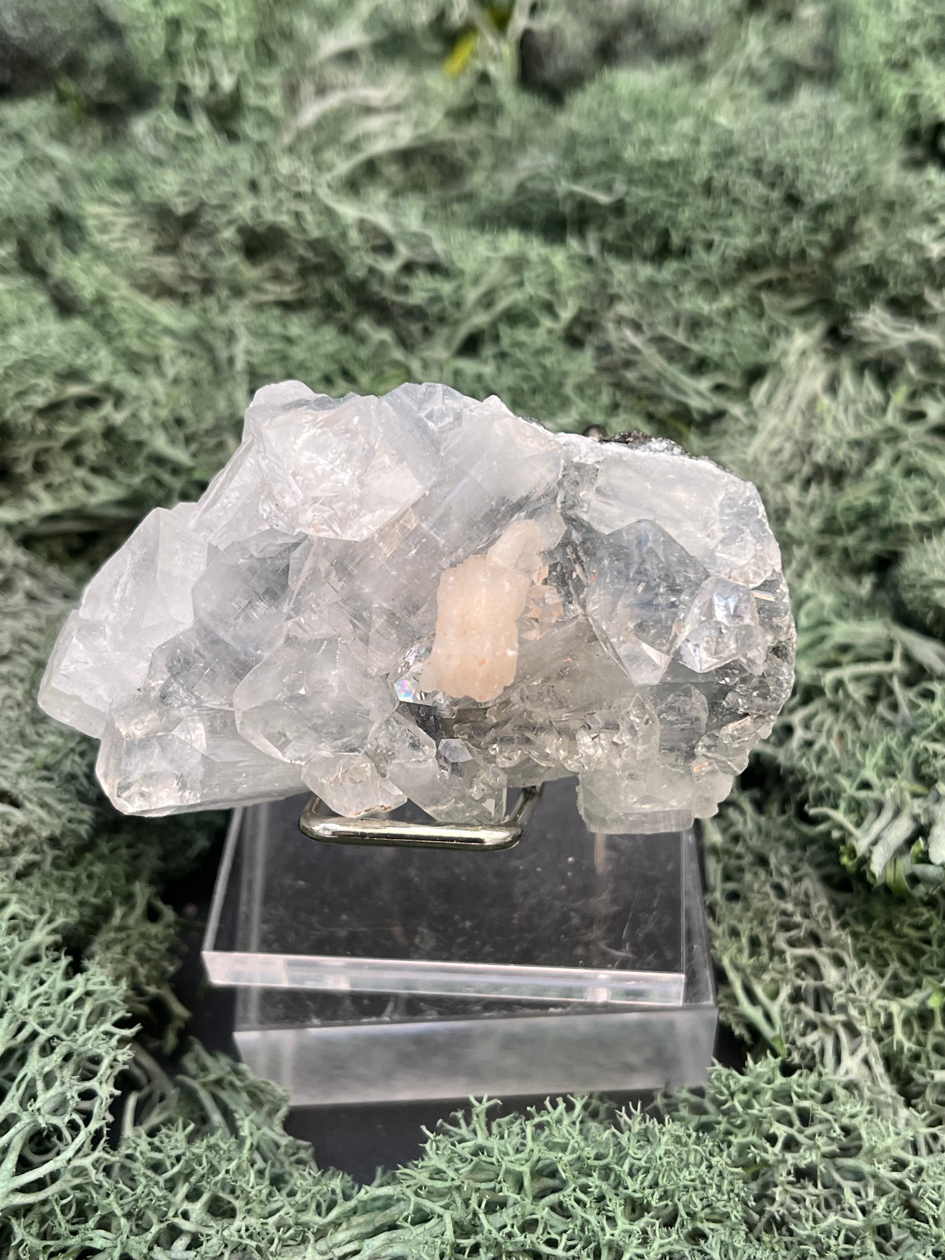 Apophyllit Stilbit Cluster aus Indien (78g) - crystal paradise