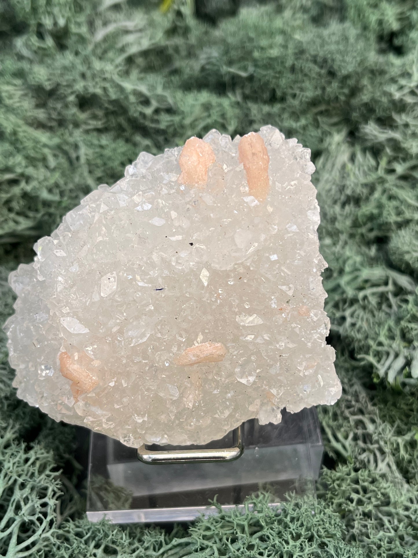 Apophyllit Stilbit Cluster aus Indien (114g) - crystal paradise