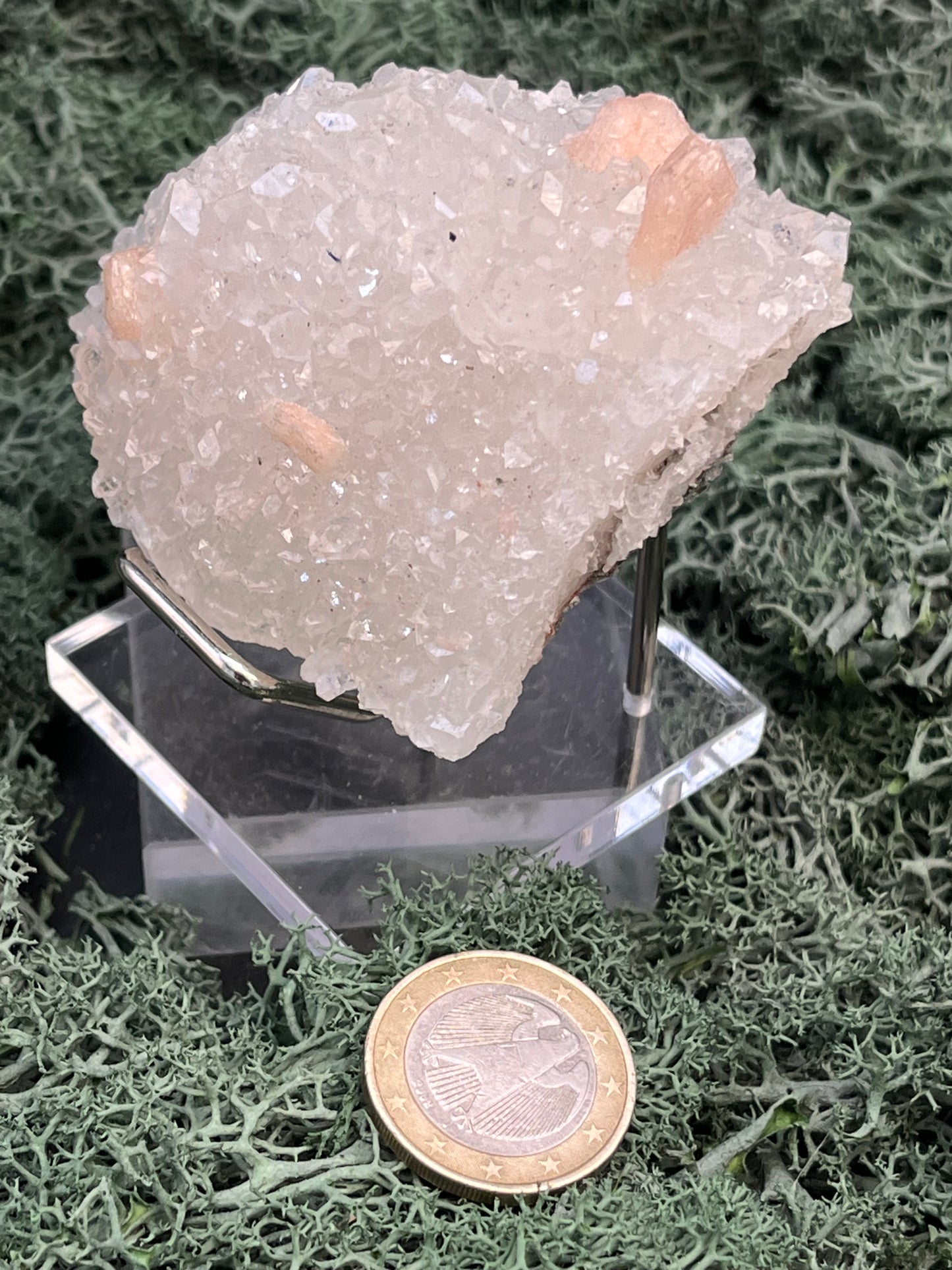 Apophyllit Stilbit Cluster aus Indien (114g) - crystal paradise