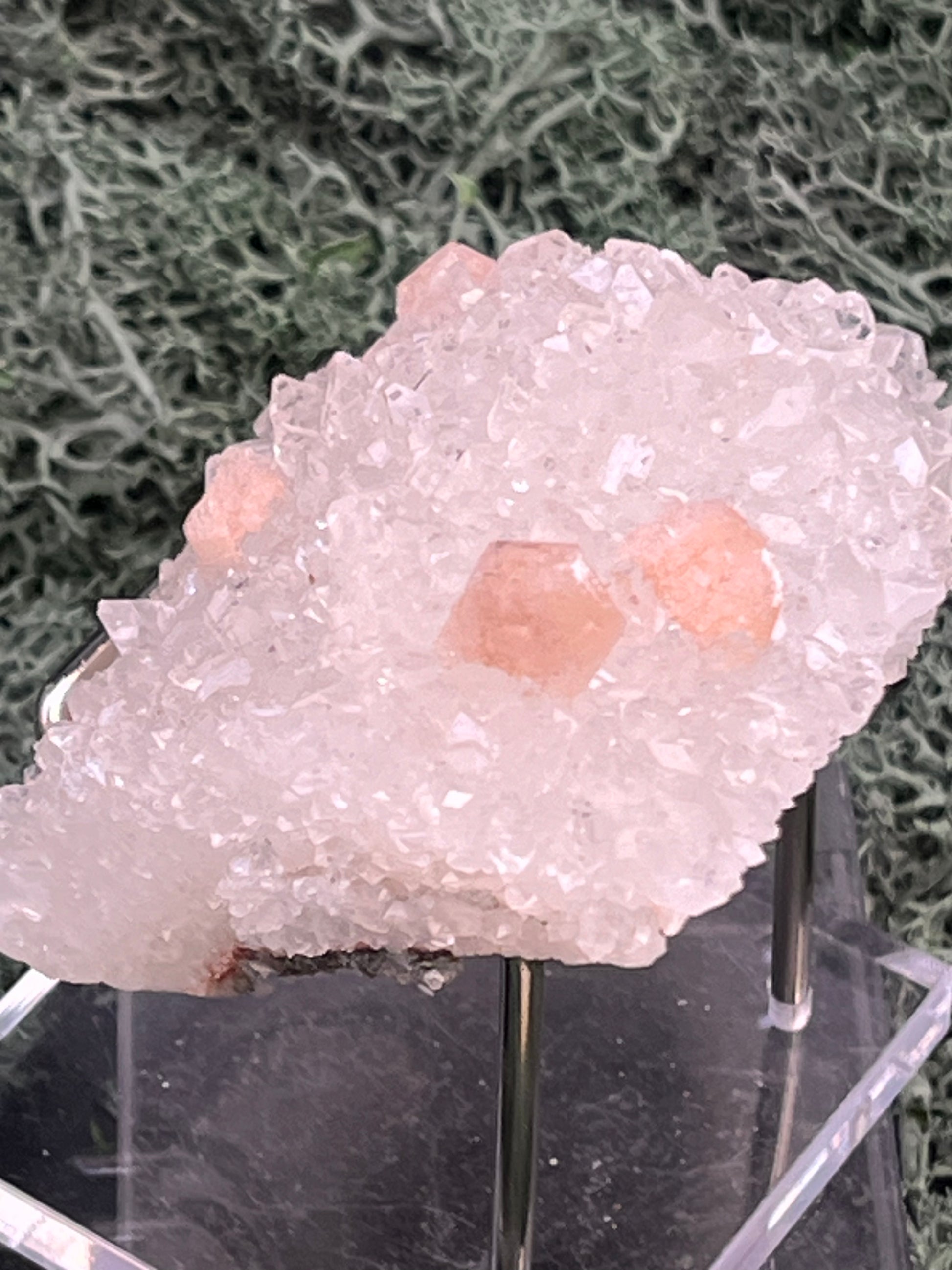 Apophyllit Stilbit Cluster aus Indien (114g) - crystal paradise