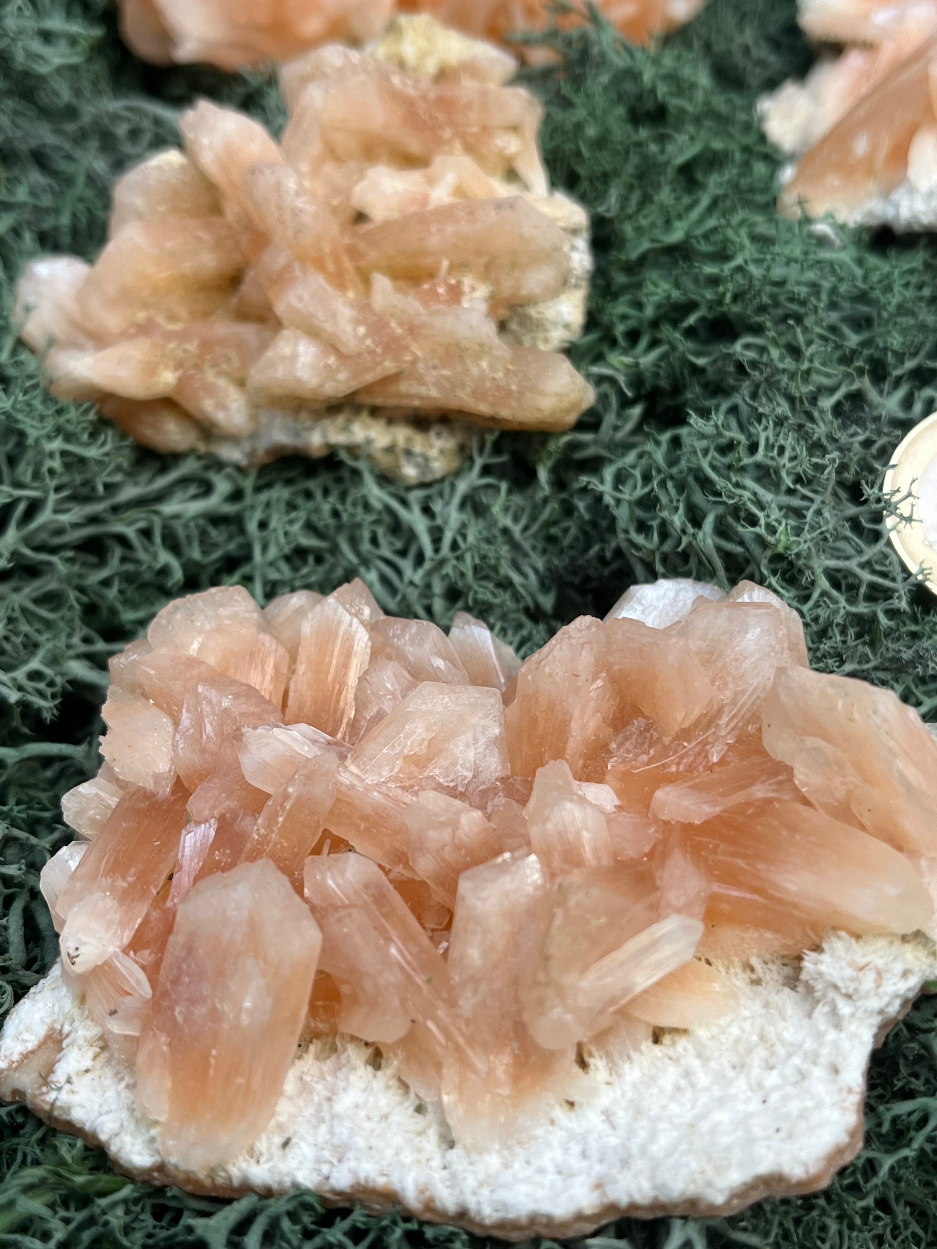 Stilbit Cluster auf Zeolith aus Indien - Handstufe  - 1 Stück - crystal paradise