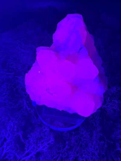 Pink Calcit Großstufe (UV Reaktiv) (248g)-  schöne Kristallstruktur - crystal paradise