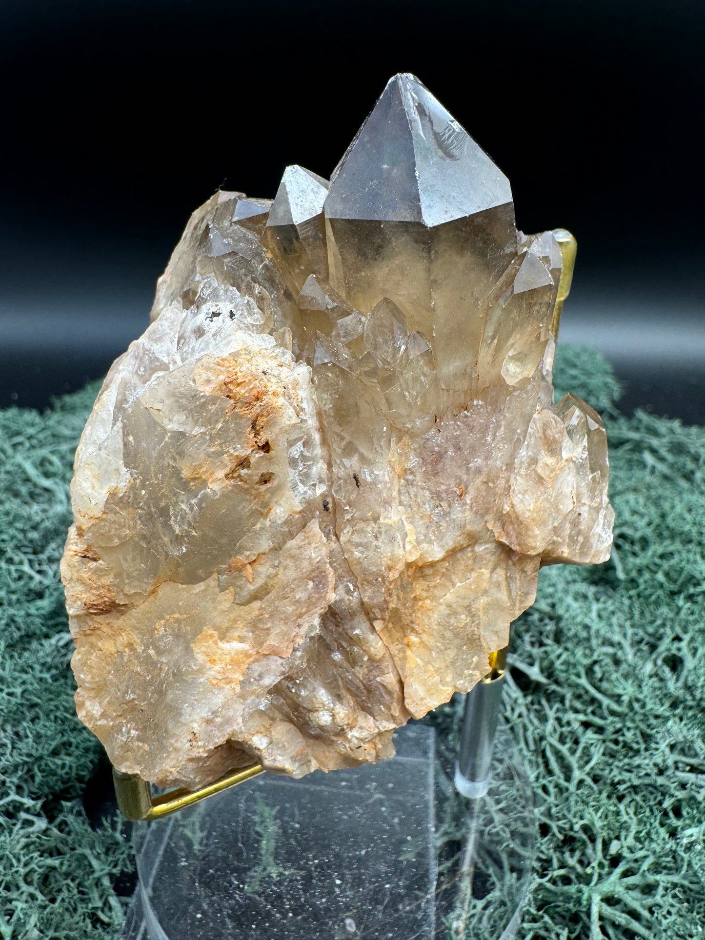 Citrin Handstufe aus Kunduluni, Kongo (327g) - schöne Kristallspitzen - crystal paradise