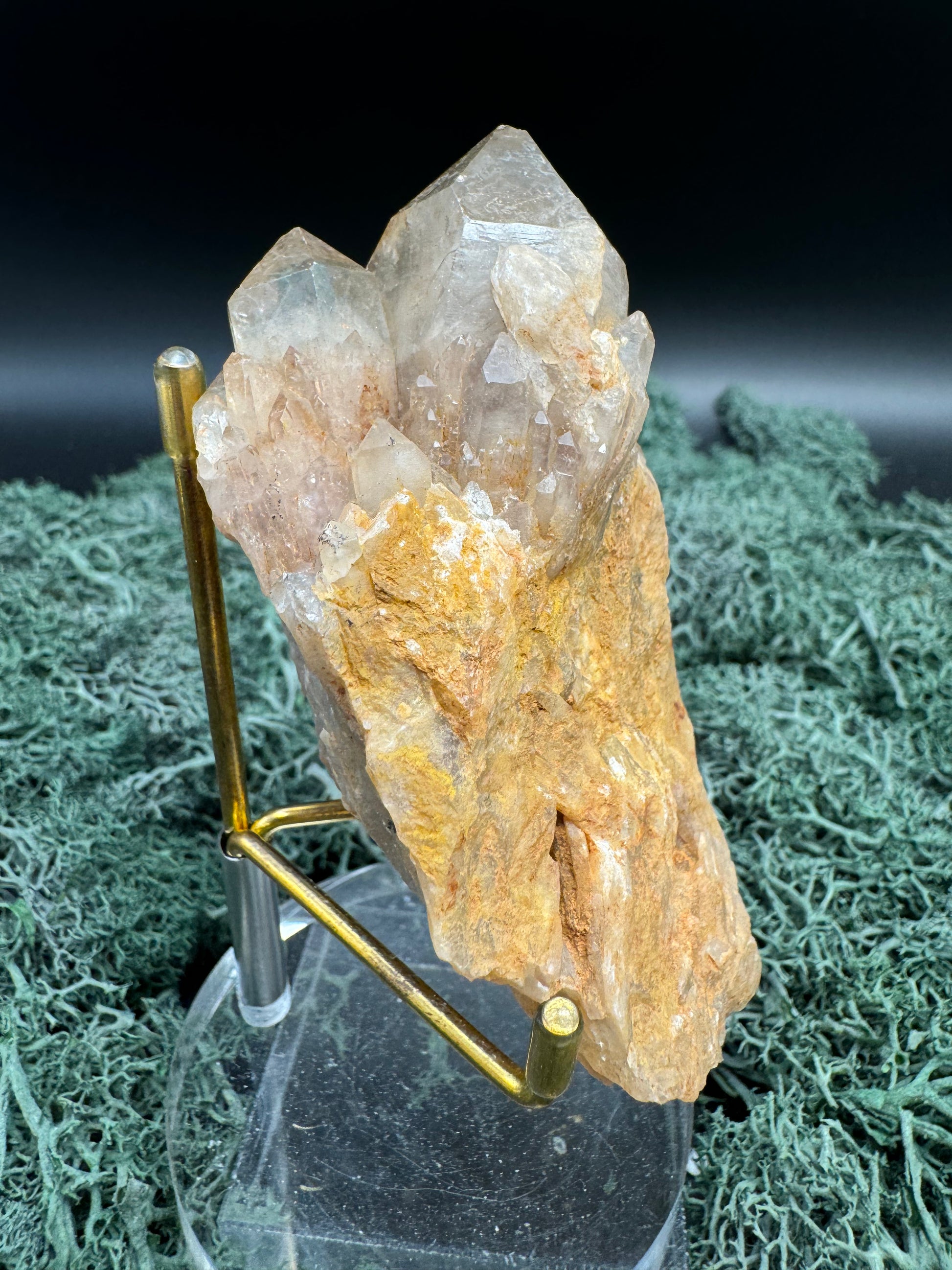 Citrin Handstufe aus Kunduluni, Kongo (176g) - schöne Kristallspitzen - crystal paradise