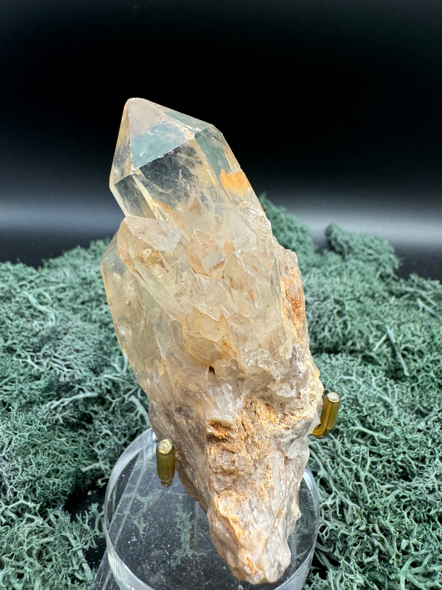 Citrin Handstufe aus Kunduluni, Kongo (204g) - schöne helle Kristallspitzen - crystal paradise