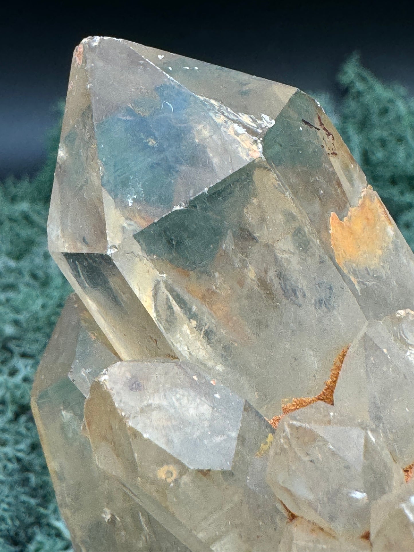 Citrin Handstufe aus Kunduluni, Kongo (204g) - schöne helle Kristallspitzen - crystal paradise